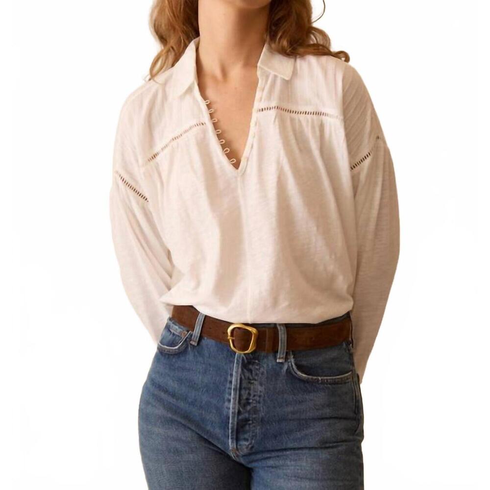 NEW GREY STATE nala top in crisp white